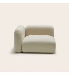 chauffeuse modulable accoudoir g  Tissage natté en coton et acrylique Madura