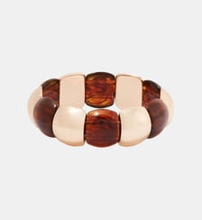 Bracelet élastique écaille marron et doré Balaboosté
