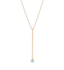 Sautoir MAJORETTE - Diamant 0,30ct - Or rose 750‰ La Brune & La Blonde