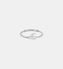 Magic touch bague chaîne lune Djula