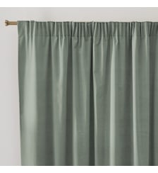 Rideau en velours, à galon fronceur et wave La Redoute Interieurs