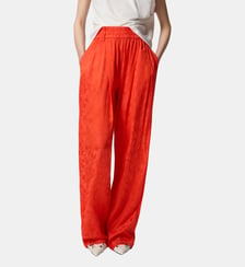 Pantalon en jacquard fleuri Pinko