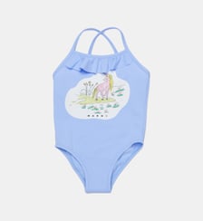 Maillot de bain une pièce avec logo imprimé Marni