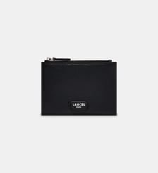 Porte-cartes zippé L en cuir signature Lancel