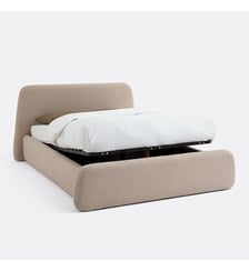 Lit coffre avec sommier relevable, tissu texturé La Redoute Interieurs
