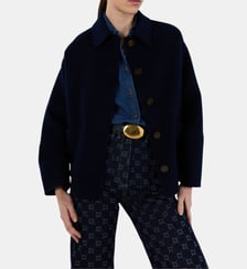 Manteau court en laine double face - PERRINEA Gerard Darel
