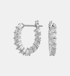Anneaux d'oreilles Matrix Vittore, Métal rhodié Swarovski
