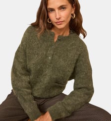 Pull À Manches Longues En Mohair Et Laine Mélangés Assia Maison 123
