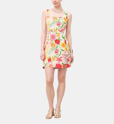 Robe reinita - Motif floral - Viscose livaeco Caroll