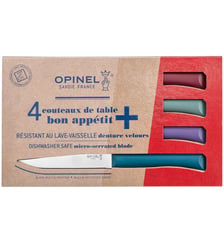 Couteau à steak Bon Appétit + Glam 4 couteaux de table Opinel