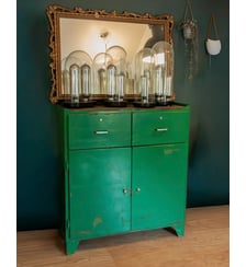 Buffet en métal vert foncé Gustave N°1646 - Produit chiné Debongout