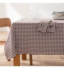 Nappe carreaux coton lavé tissé teint Bethany La Redoute Interieurs