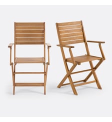Lot de 2 fauteuils de jardin en acacia La Redoute Interieurs