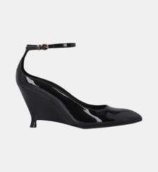 Escarpins en cuir verni avec talon compensé et bride à la cheville Pinko