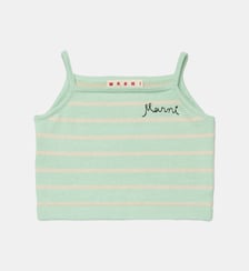 Haut côtelé avec logo Marni