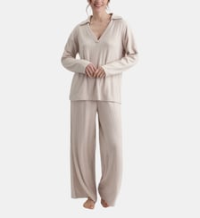 Pyjama maille effet tricot tressé Warm Dim