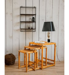 tables gigognes en bambou Barbara N°114- Produit chiné Debongout