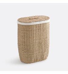 Panier à linge ovale, en jonc de mer tressé La Redoute Interieurs
