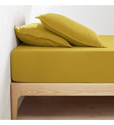 Drap housse lin lavé, bonnet 30cm La Redoute Interieurs