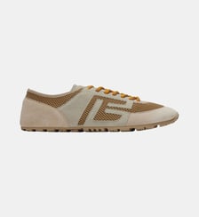 Baskets Racer 45 en mesh et cuir suédé Balmain