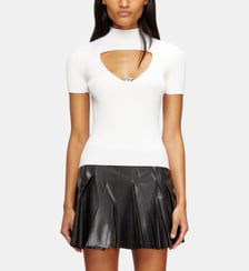Top en tricot de laine à découpes Diesel