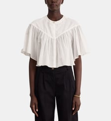 Chemise courte à volants en coton - CLARY Pablo