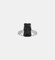 Bague avec Ours d’Or noir et pierres Thomas Sabo