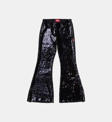 Pantalon flare à paillettes Diesel Kids