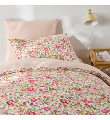 Housse de couette enfant, en flanelle, imprimé fleurs La Redoute Interieurs