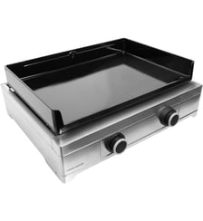 Plancha gaz Modern 60 Inox 2 brûleurs à poser, 60x42 cm Forge Adour