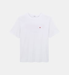 T-shirt col rond en coton imprimé dos surf Serge Blanco