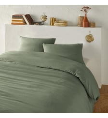 Parure de lit microfibre lavée polyester recyclé La Redoute Interieurs