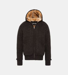 Gilet côtelé doublé à capuche Schott