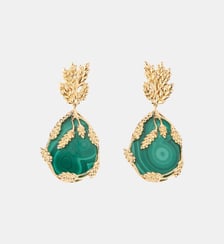 Boucles d'oreilles Françoise Malachite Aurélie Bidermann