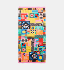 Foulard à motifs colorés en modal et laine SCRITCH Wild