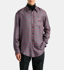 Chemise en soie imprimée Balmain