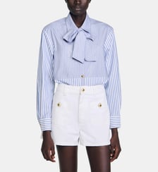 Chemise cravate à rayures Sandro