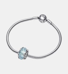 Charm Murano Flocon de Neige Bleu Hiver Pandora