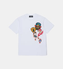 T-shirt avec logo et patch appliqués Dsquared2