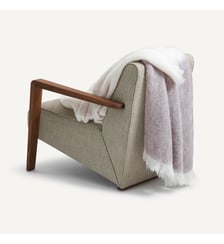 Plaid bicolore en laine et polyamide AM.PM