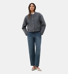 Manteau galison - Motif uni - Laine recyclee Caroll