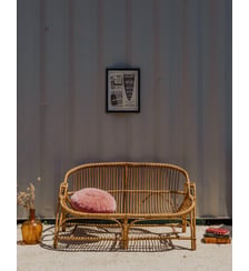 Banquette en osier Martine N°53- Produit chiné Debongout
