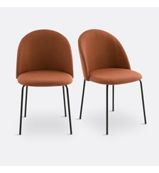 Lot de 2 chaises tissu chiné La Redoute Interieurs