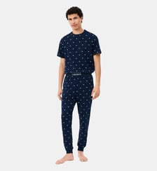 Pantalon pyjama coton imprimé Lacoste