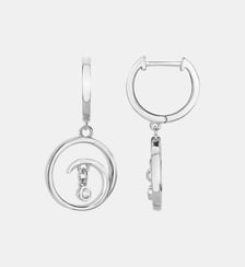 Boucles d'oreilles Épisode indélébile en Argent avec diamant blanc La Garçonne Diamant