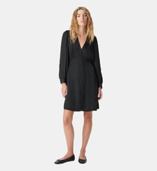 Robe courte satinée avec petits boutons Ikks