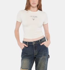T-shirt petit logo triangulaire Guess