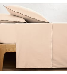 Drap plat en satin de coton lavé, 118 fils La Redoute Interieurs