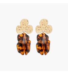 Boucles d'oreilles pétales en résine Balaboosté
