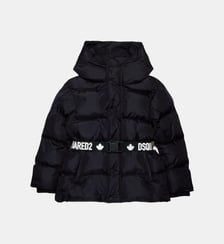 Doudoune longue avec ceinture reportant le logotype Dsquared2